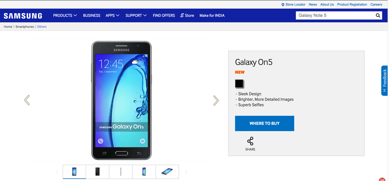Samsung Galaxy On 5 1
